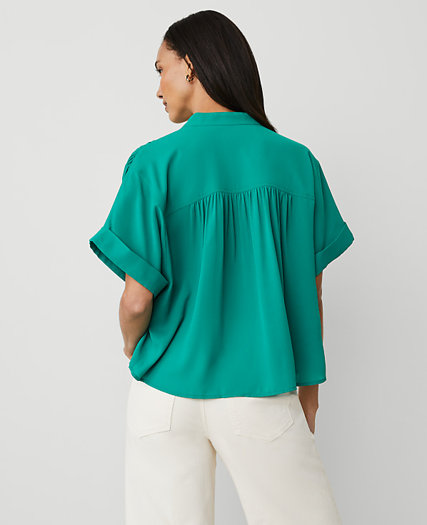 Petite Mock Neck Popover