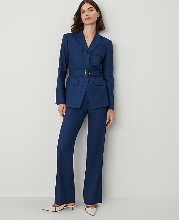 The Patch Pocket Boot Pant in Linen Blend