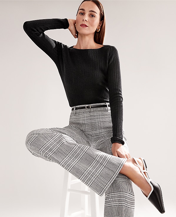 Ribbed Boatneck Sweater