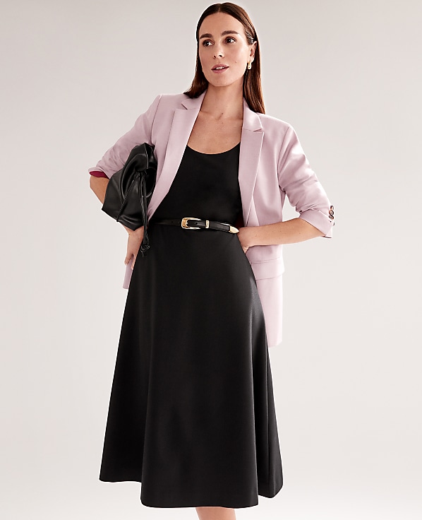Ponte Sleeveless Midi Dress