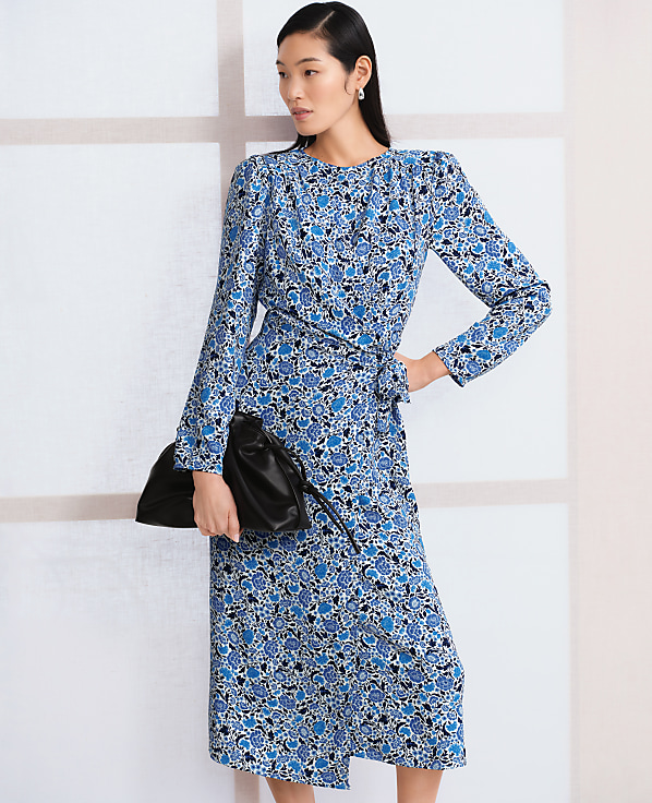 Floral Column Midi Dress