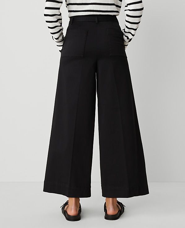 Weekend Collection Belted Wide-Leg Ankle Pant
