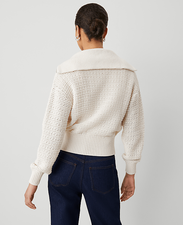 Petite Weekend Collection Open-Stitch Bomber Jacket