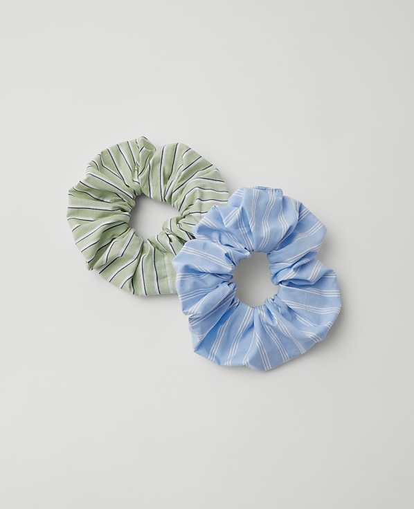 Weekend Collection Striped Scrunchie Set