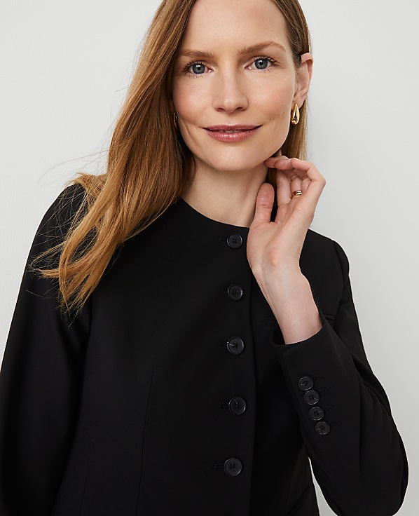 The Curved Hem Jacket in Seasonless Stretch