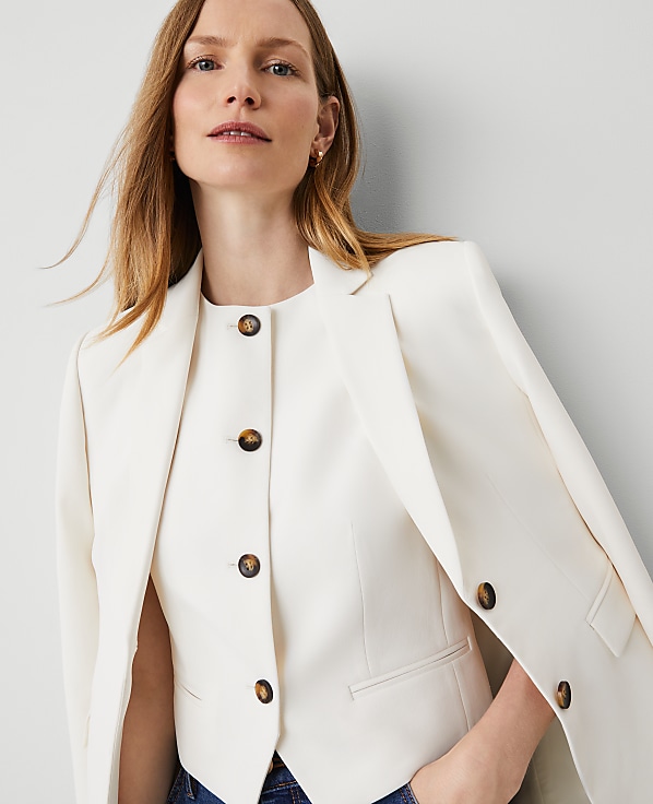 The Greenwich Blazer in Crinkle Crepe