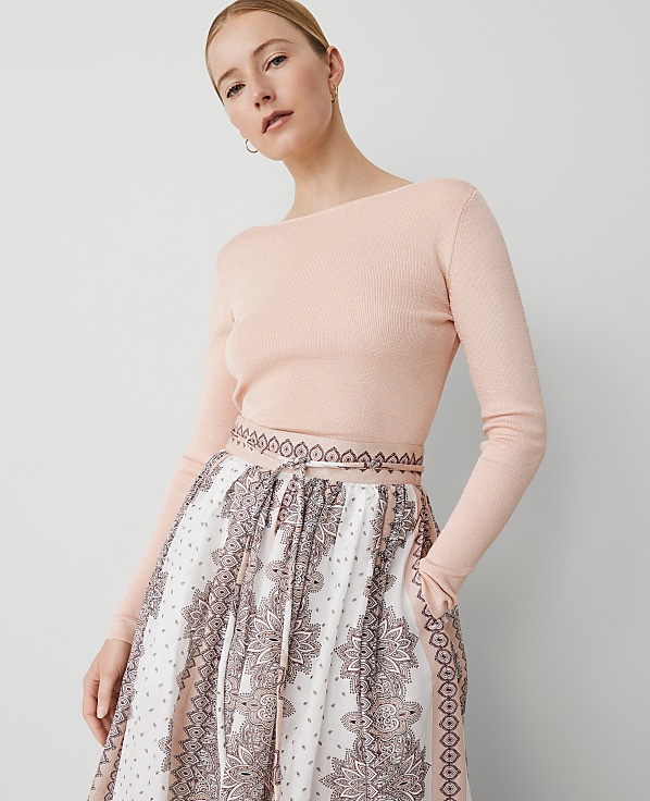 Studio Collection Scoop Back Sweater