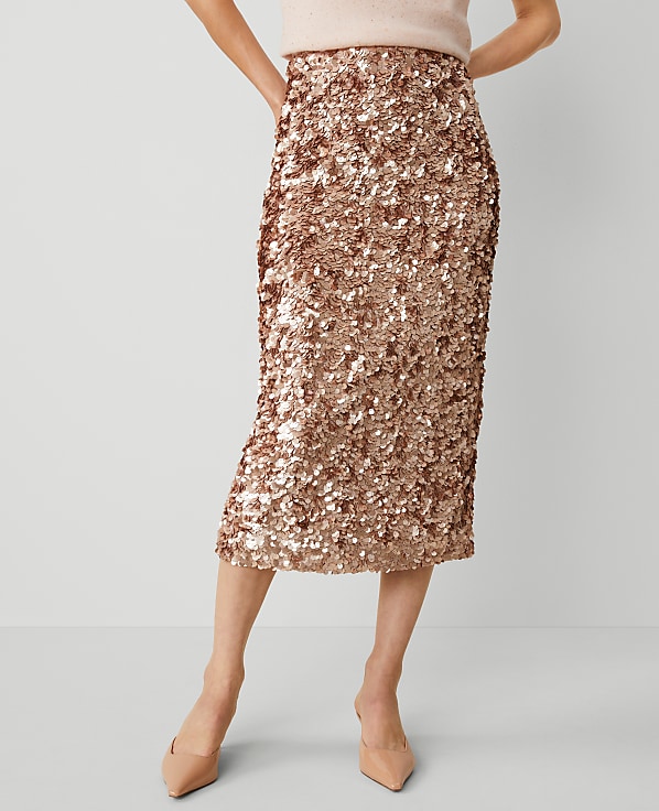 Studio Collection Sequin Column Midi Skirt