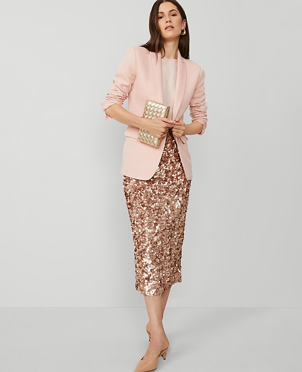 Studio Collection Sequin Column Midi Skirt