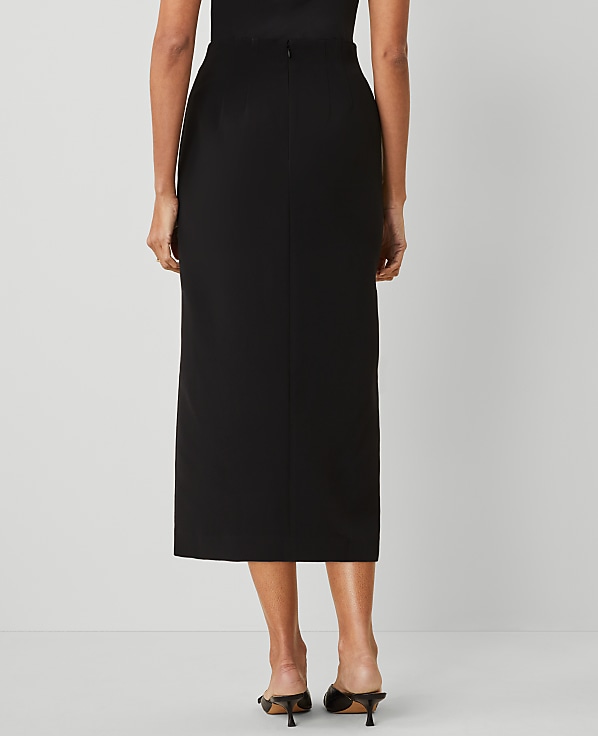 The Petite Column Maxi Skirt in Fluid Crepe