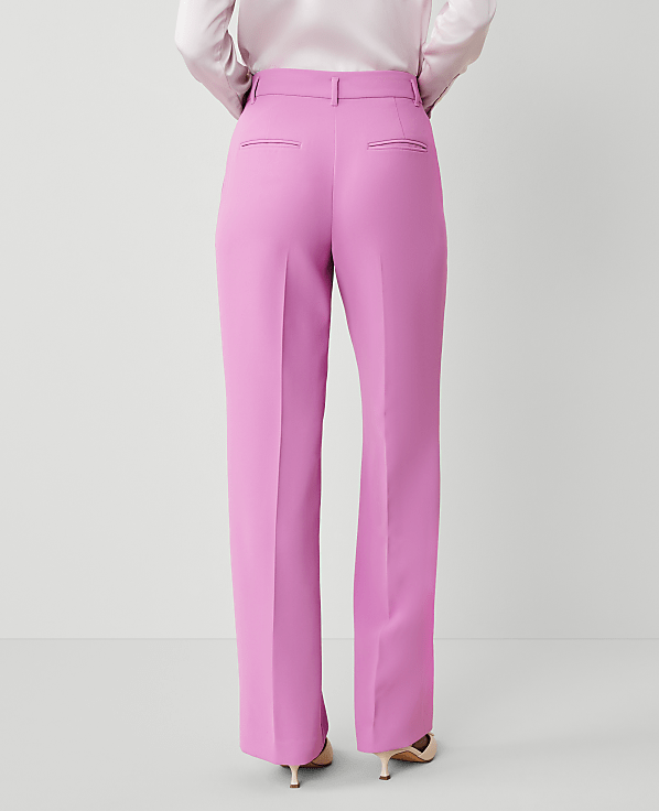 The Side-Zip Straight Pant in Fluid Crepe