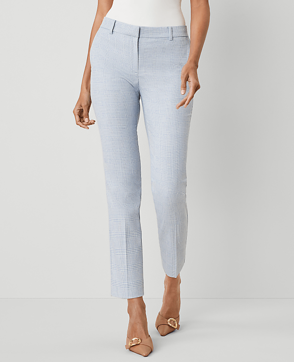 The Petite Eva Ankle Pant in Glen Check