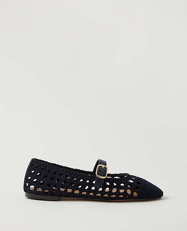 Woven Mary Jane Ballet Flat
