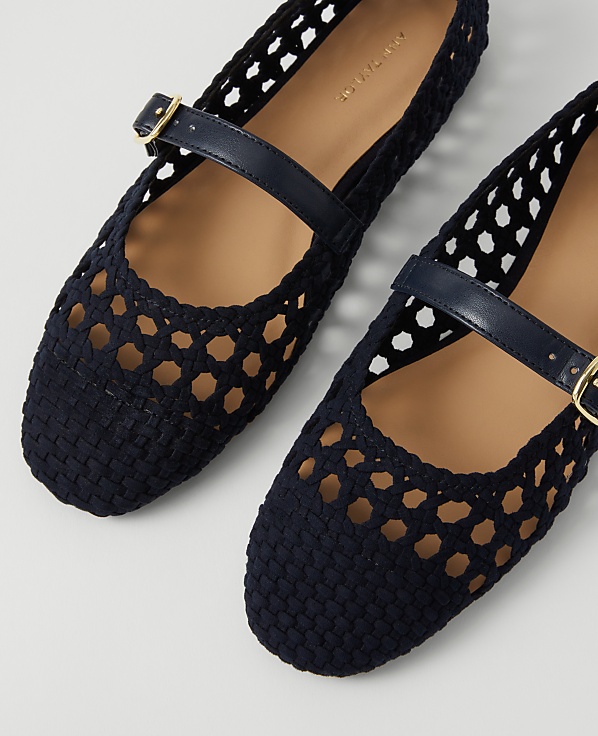 Woven Mary Jane Ballet Flat