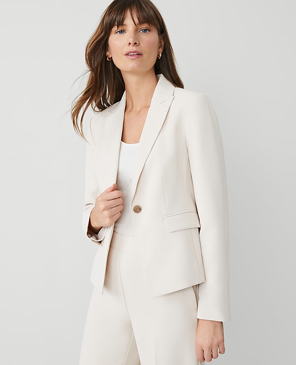 The Shorter Single Button Blazer in Fluid Crepe
