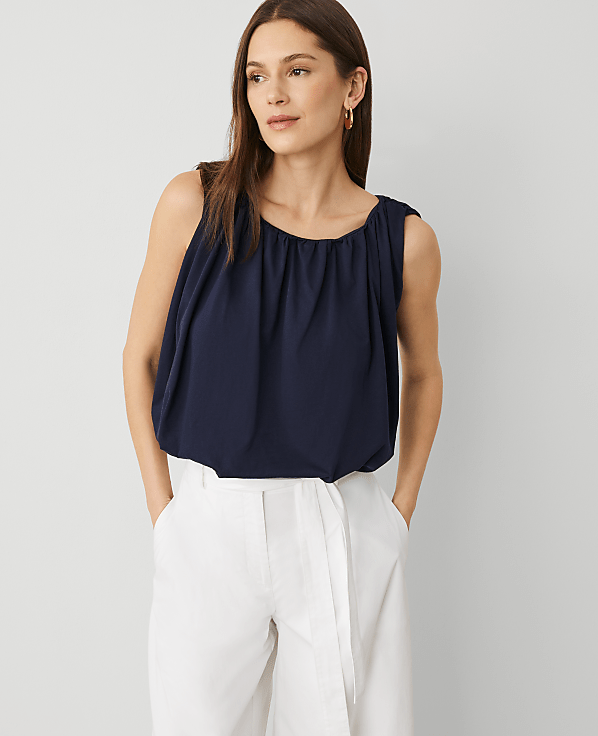 Gathered Bubble Hem Top