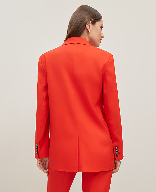The Longline Blazer in Linen Blend