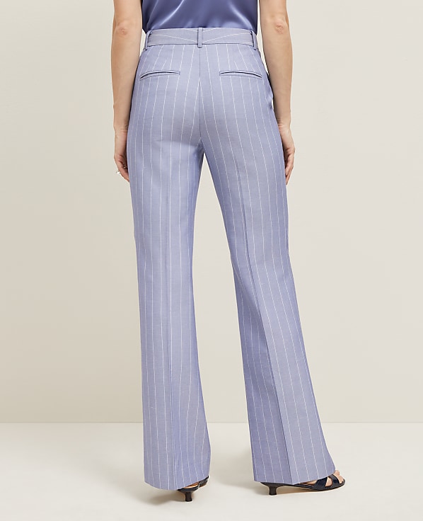 The Flare Trouser in Pinstripe