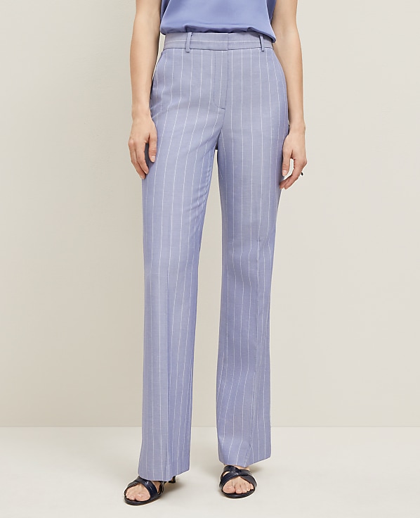 The Flare Trouser in Pinstripe