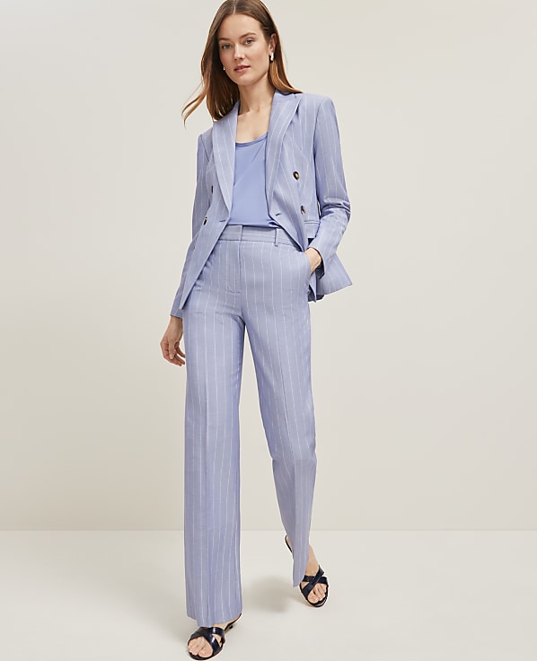 The Flare Trouser in Pinstripe