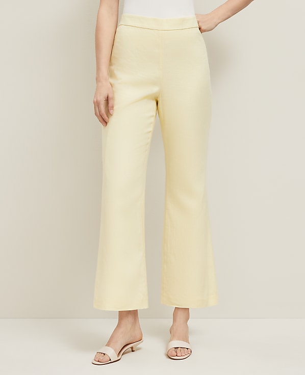 The Flare Ankle Pant in Linen Blend