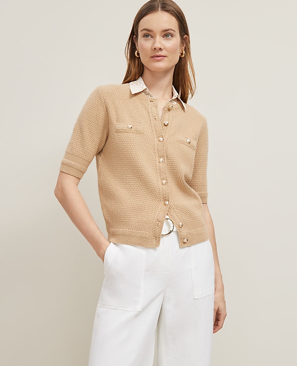 Blouson Sleeve Stitch Cardigan