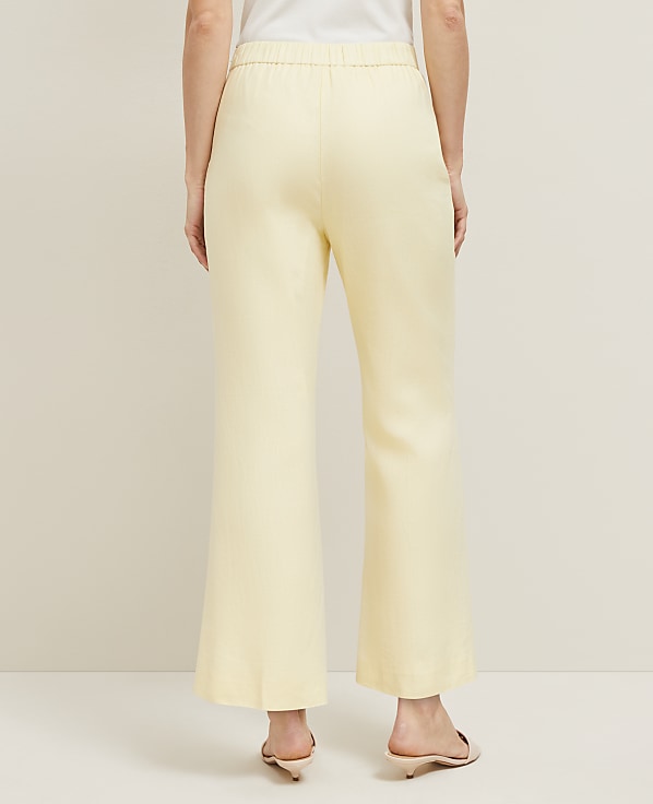 The Flare Ankle Pant in Linen Blend