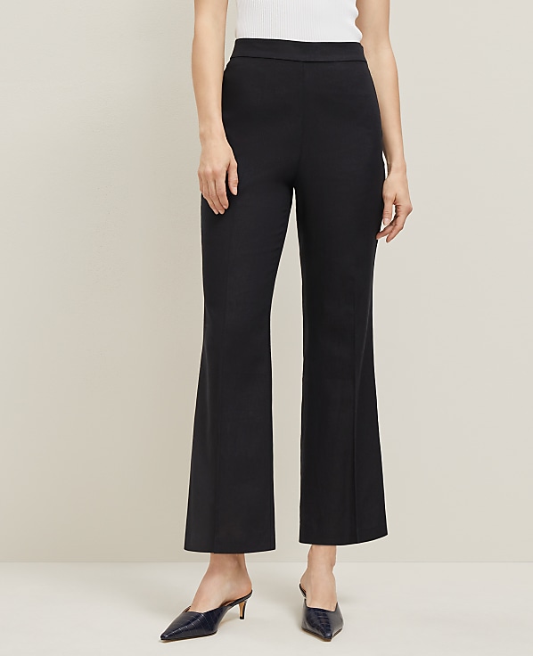 The Flare Ankle Pant in Linen Blend