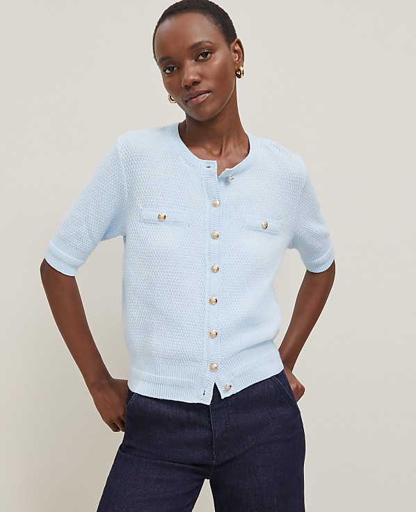 Blouson Sleeve Stitch Cardigan