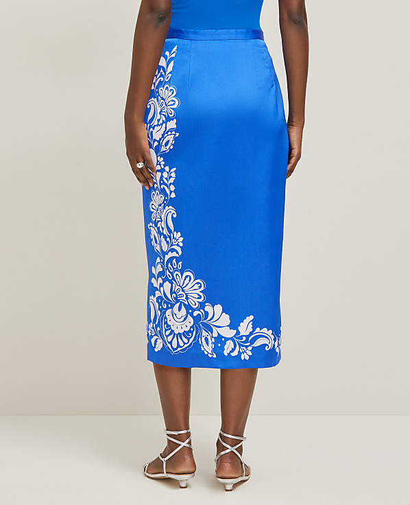 Satin Midi Wrap Skirt