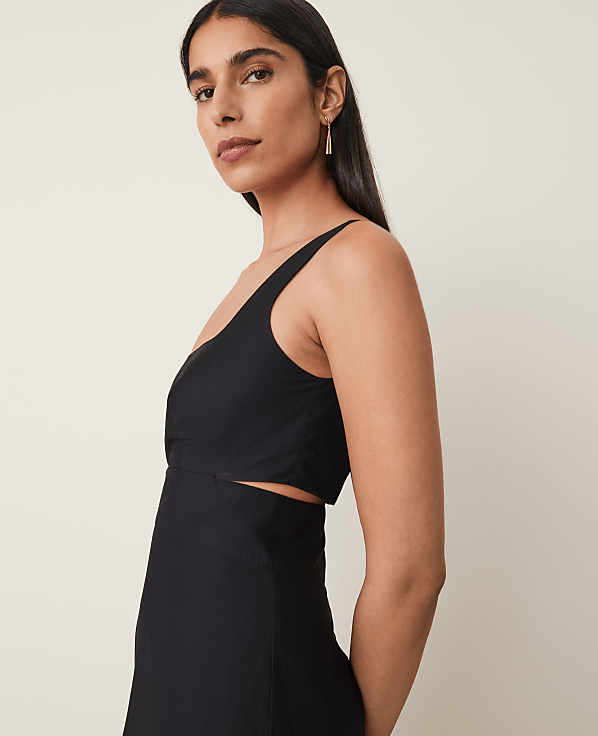 Embroidered Strappy Midi Dress