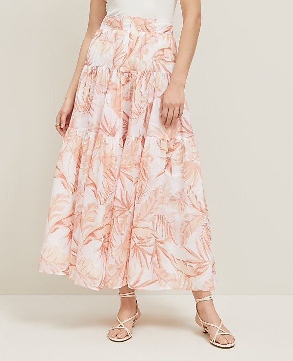 Floral Tiered Full Skirt