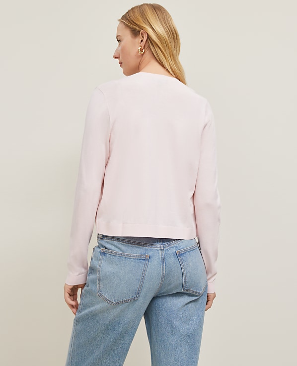 Cropped Open Cardigan