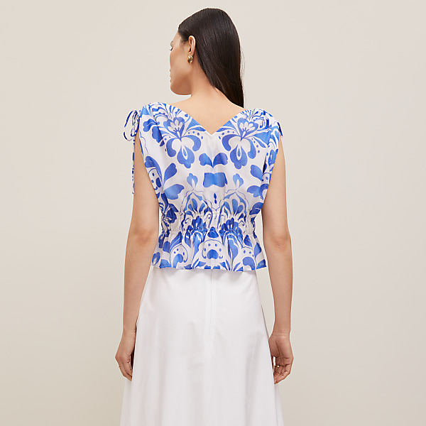 Tiled Gathered Tie Top