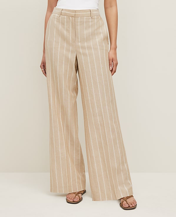 The Striped Wide-Leg Pant &mdash; Curvy Fit
