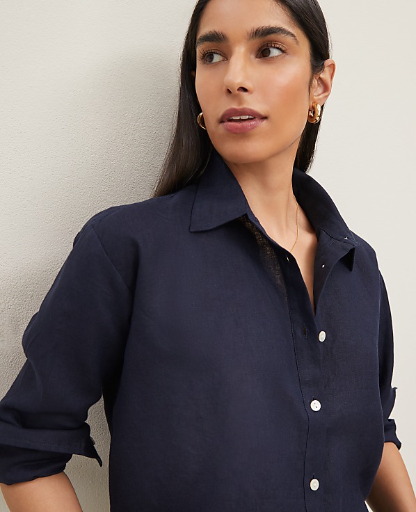 Cropped Linen Shirt