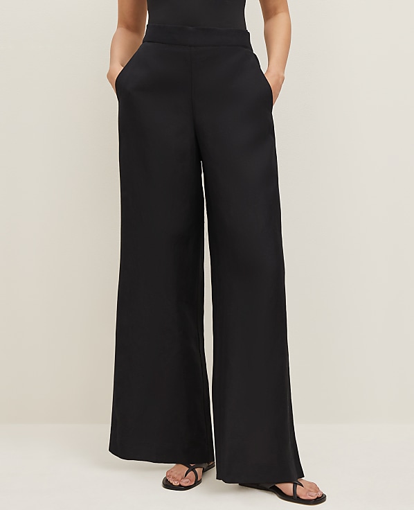 The Easy Palazzo Pant in Linen Blend