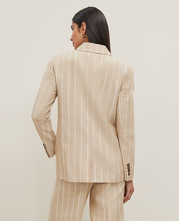 The Double Breasted Blazer in Pinstripe