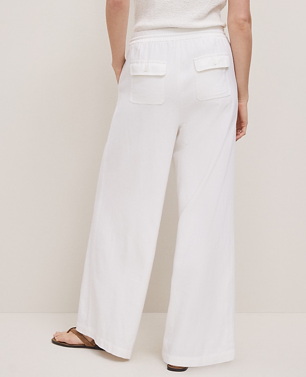 Weekend Easy Fit Wide-Leg Pant in Linen Blend