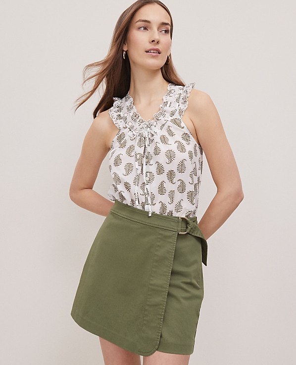 Petite Curved Hem Skort