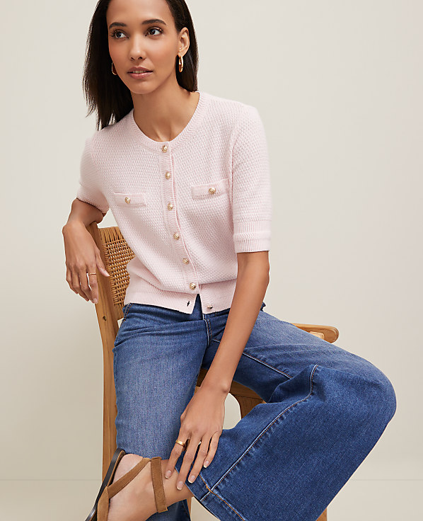 Blouson Sleeve Stitch Cardigan