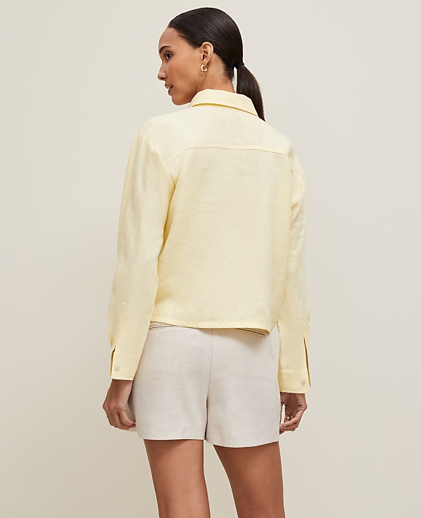 Cropped Linen Shirt
