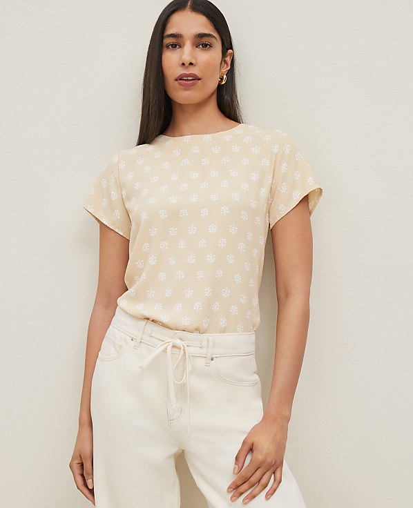 Petaled Mixed Media Tee