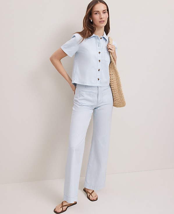 The Patch Pocket Wide-Leg Jean