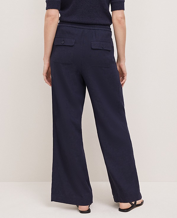 Weekend Easy Fit Wide-Leg Pant in Linen Blend