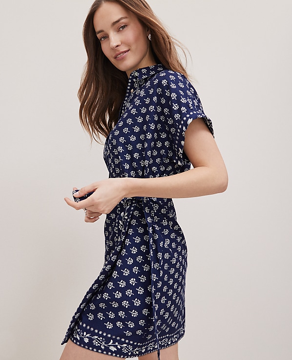 Weekend Petaled Wrap Shirtdress