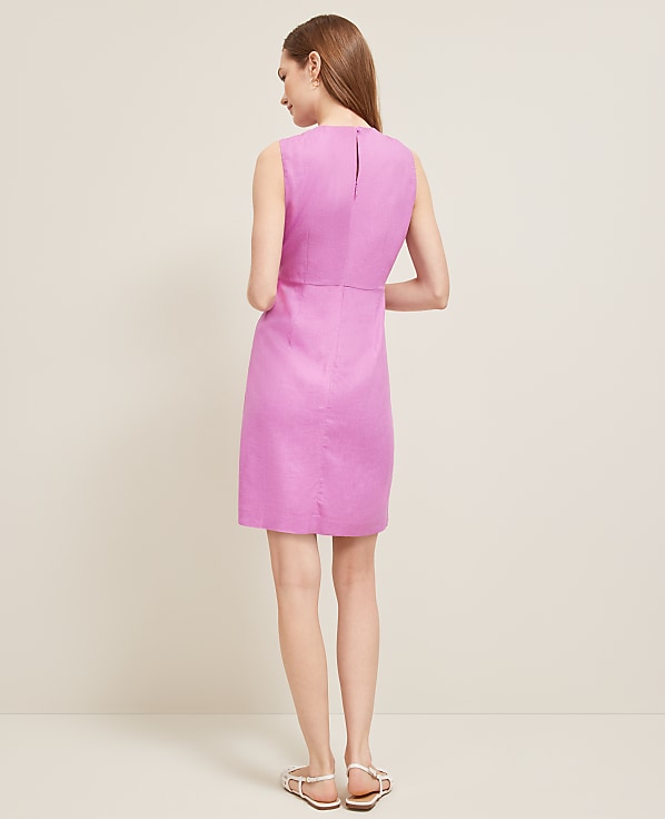 Linen Blend Shift Dress