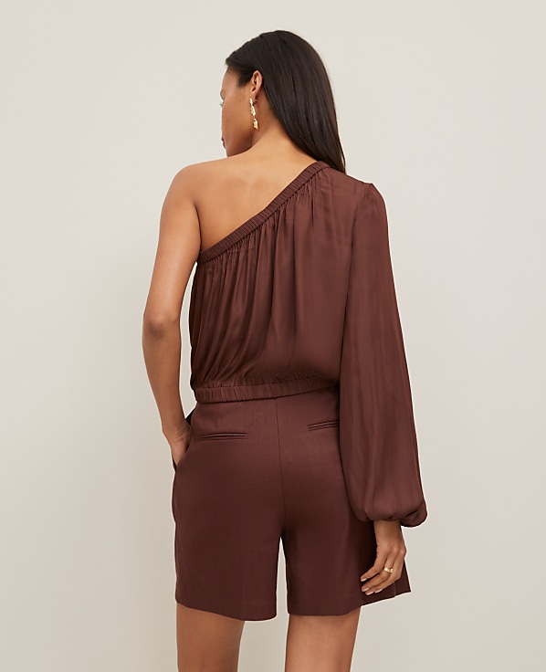 Petite One-Shoulder Blouse