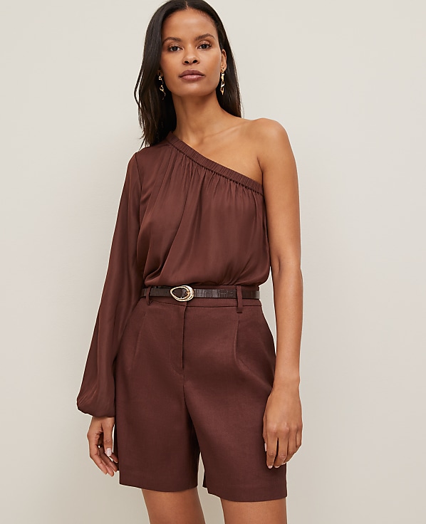 Petite One-Shoulder Blouse