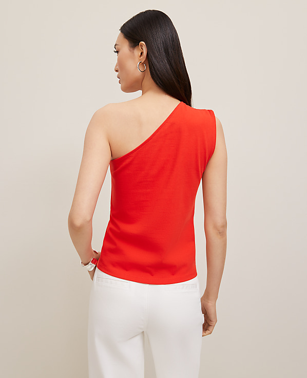 Ruched One-Shoulder Top